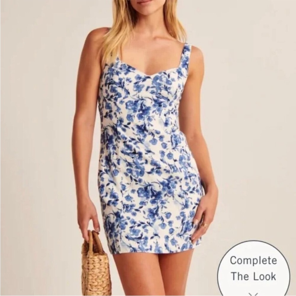 Abercrombie & Fitch Blue and White Floral Mini Dress